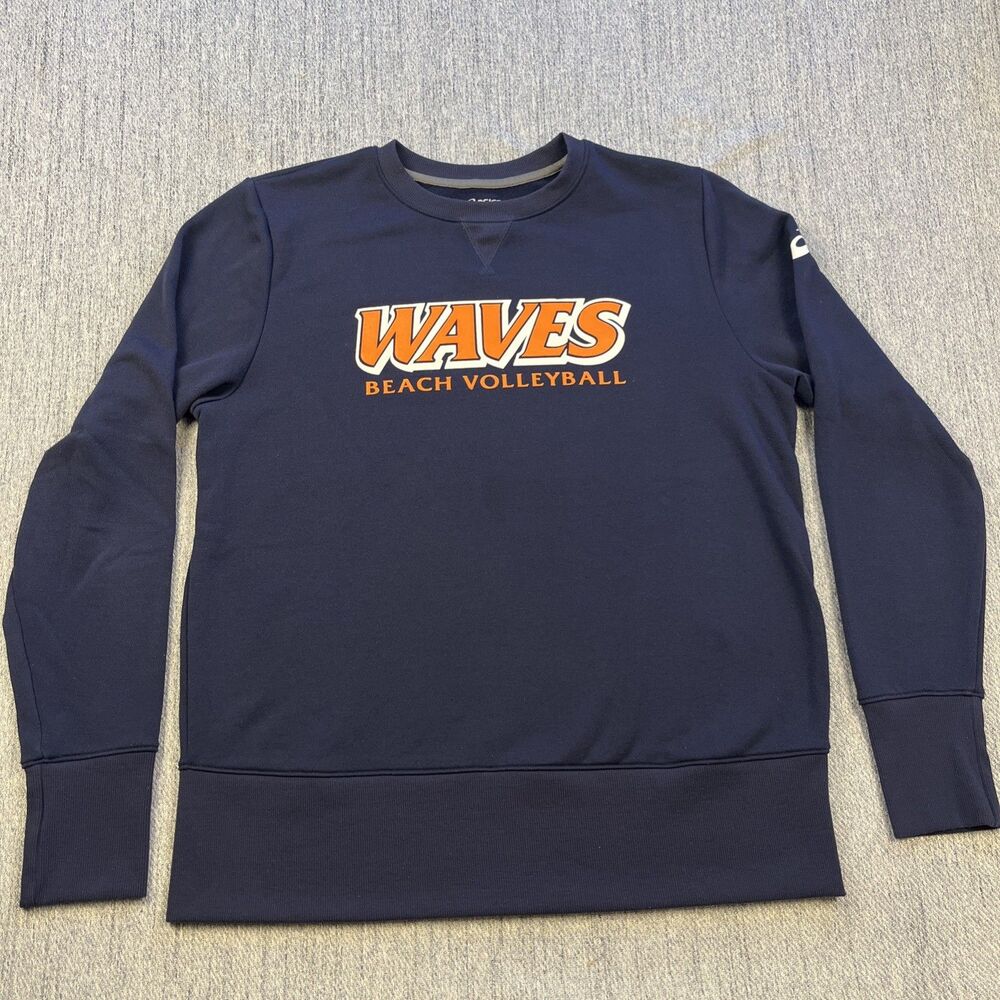 ASICS x Pepperdine Univ Sweatshirt Large Navy Blue Crewneck Beach Volleyball